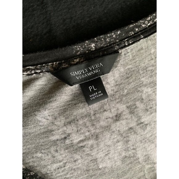 Simply Vera Vera Wang Womens Floral Print Top Size Petite Large - Picture 2 of 10